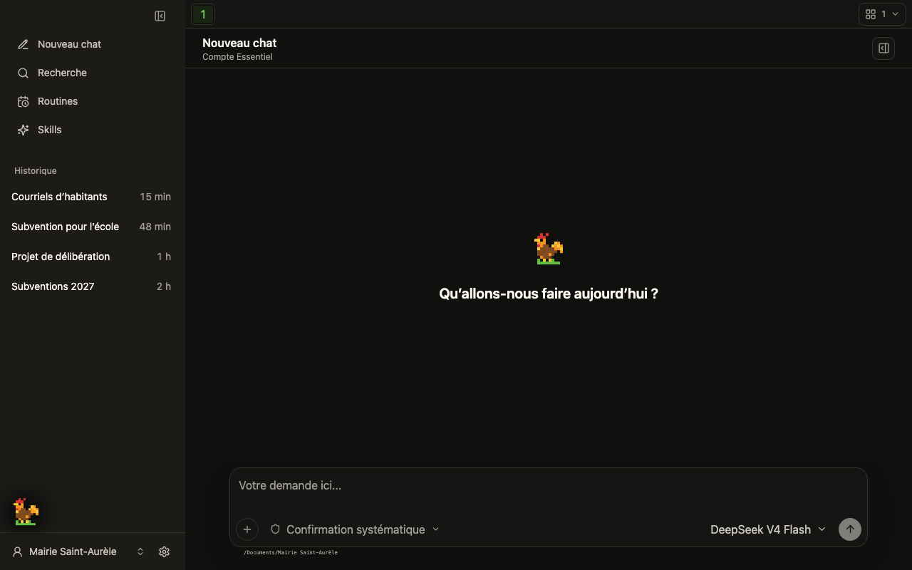 Souver Desktop avec les conversations de la mairie